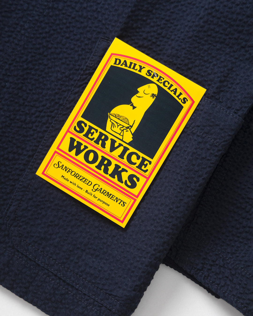 Seersucker Server Suit Jacket - Dark Navy - Service Works