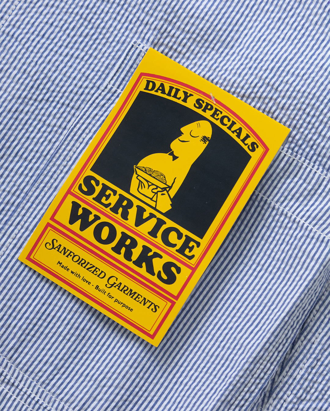 Seersucker Server Suit Jacket - Navy Stripe - Service Works