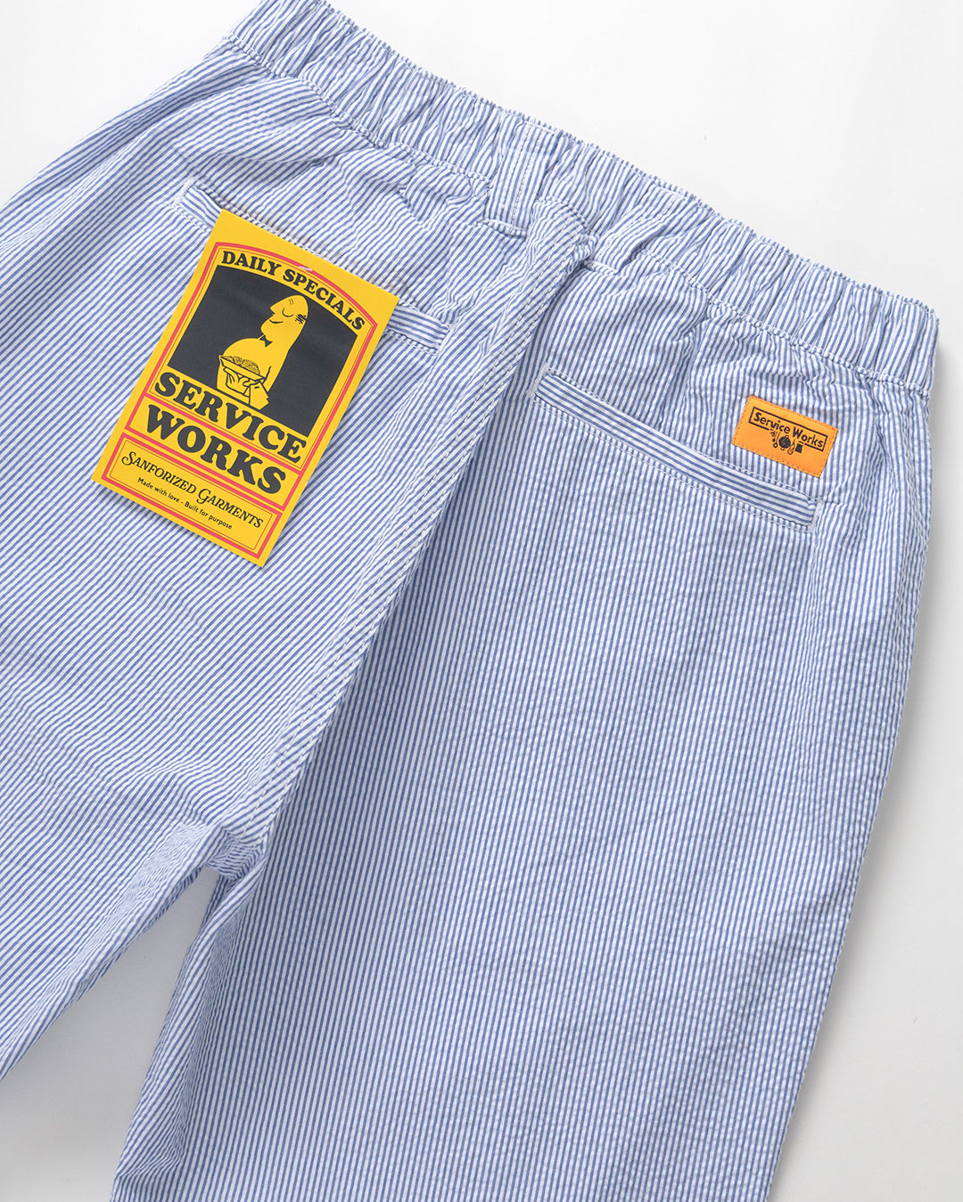 Seersucker Waiter Pants - Navy Stripe - Service Works