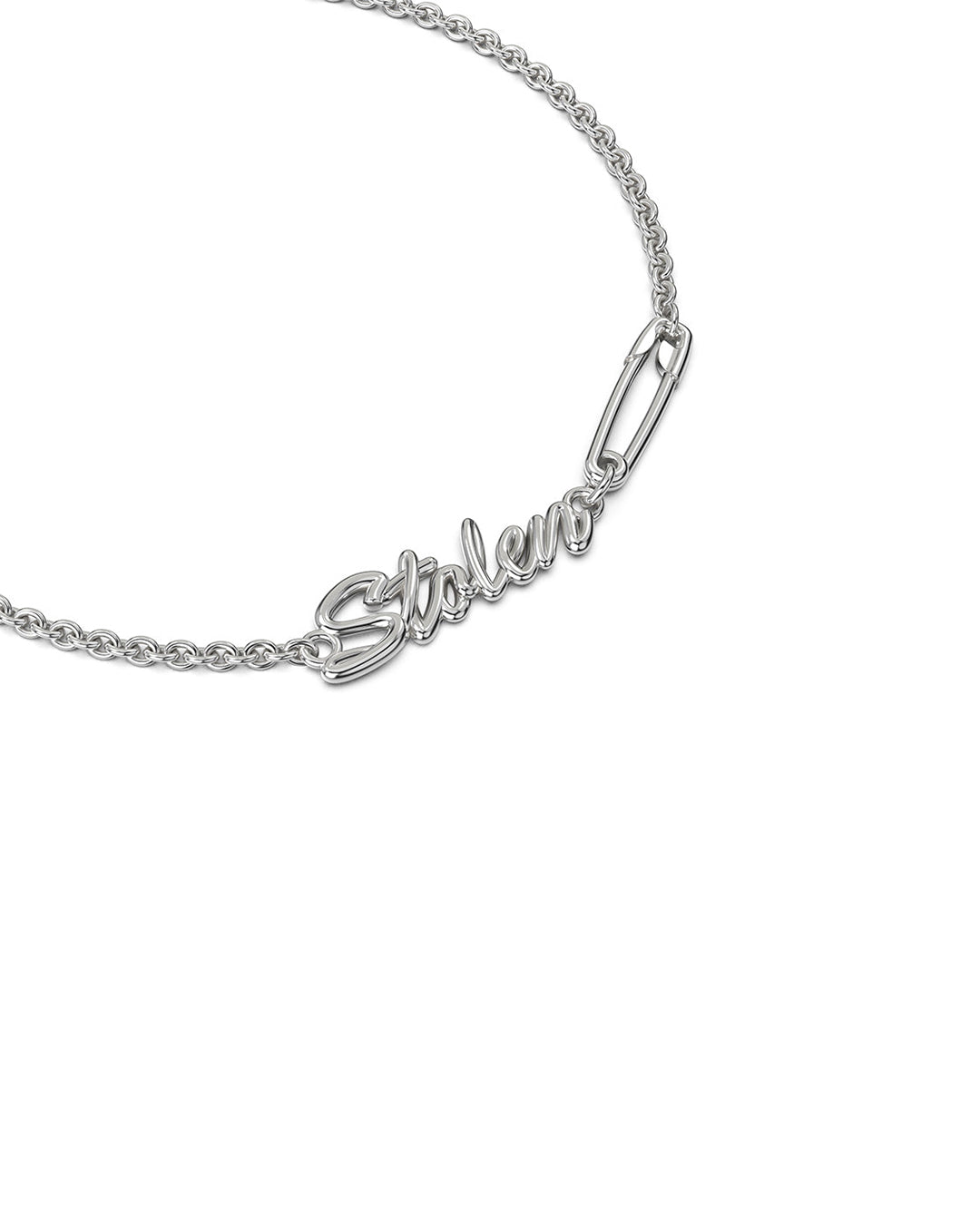 Sentimental Script Bracelet - Silver - Stolen Girlfriends Club