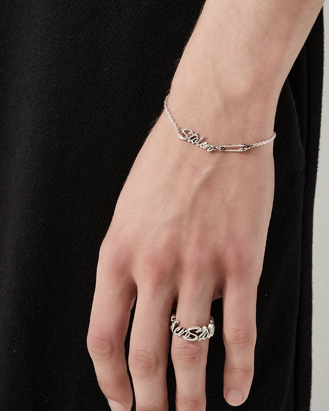 Sentimental Script Bracelet - Silver - Stolen Girlfriends Club