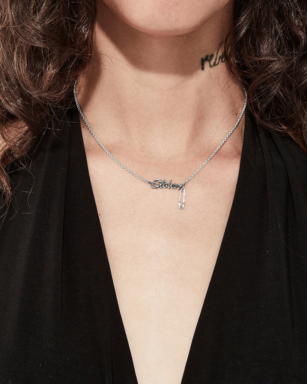 Sentimental Script Necklace - Silver - Stolen Girlfriends Club