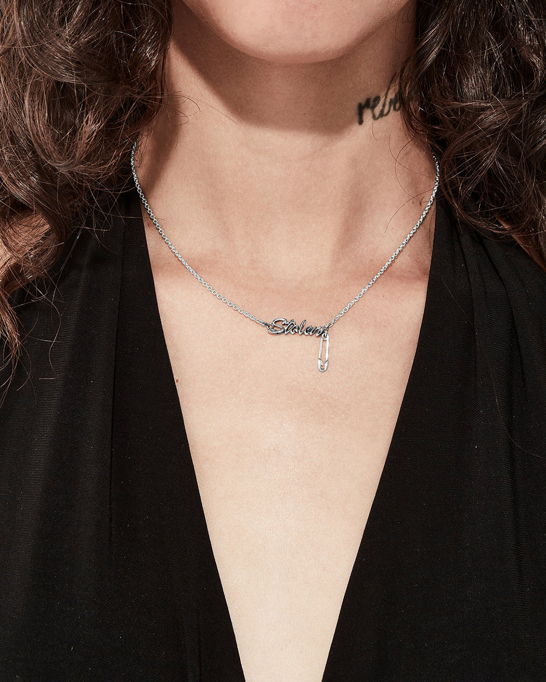 Sentimental Script Necklace - Silver - Stolen Girlfriends Club