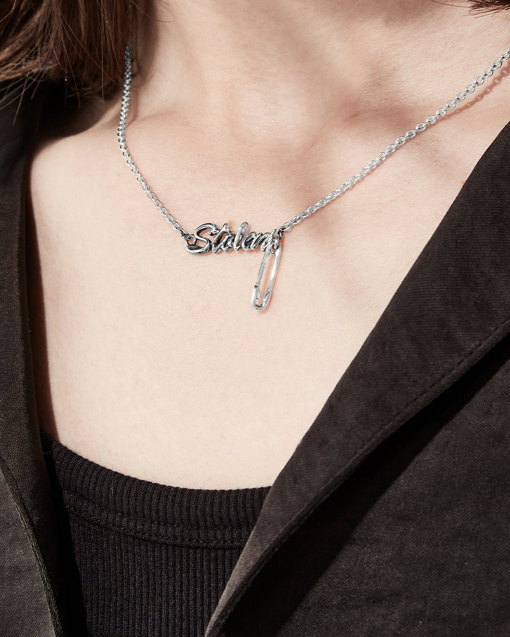 Sentimental Script Necklace - Silver - Stolen Girlfriends Club