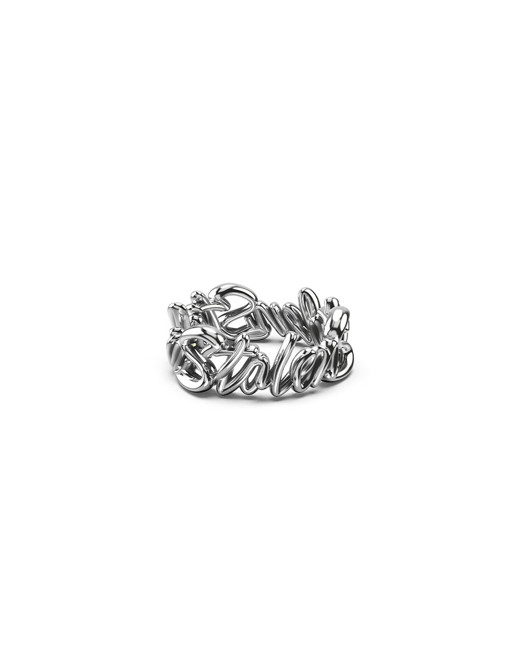 Sentimental Script Ring - Silver - Stolen Girlfriends Club