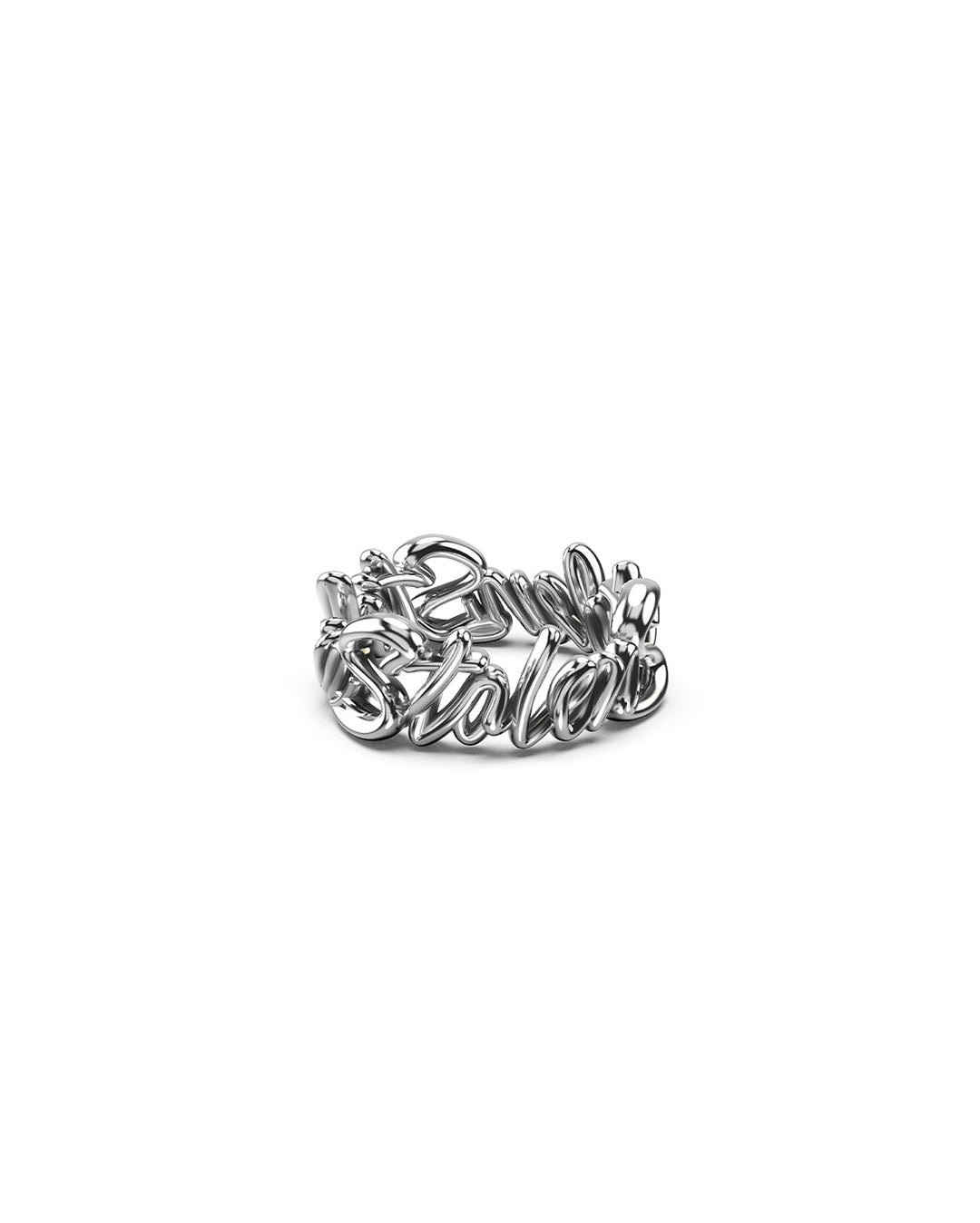 Sentimental Script Ring - Silver - Stolen Girlfriends Club