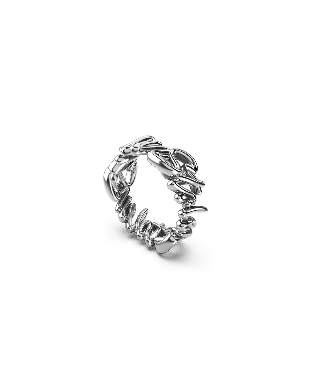 Sentimental Script Ring - Silver - Stolen Girlfriends Club