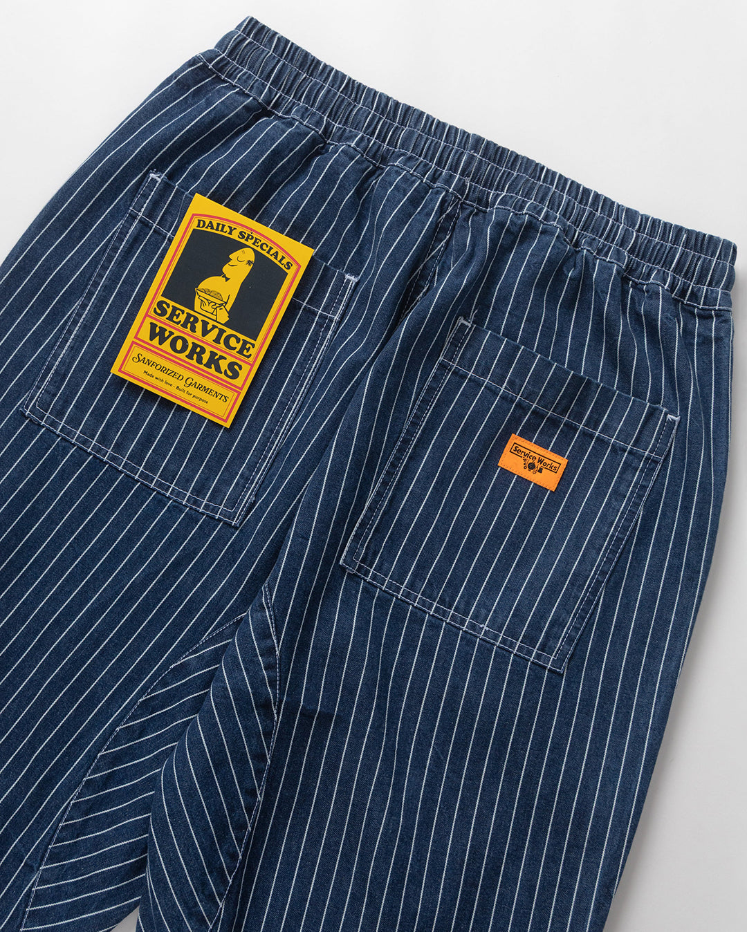Pinstripe Denim Chef Pants - Indigo - Service Works