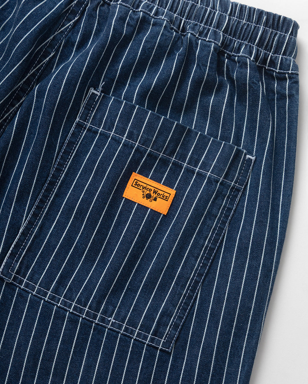 Pinstripe Denim Chef Pants - Indigo - Service Works
