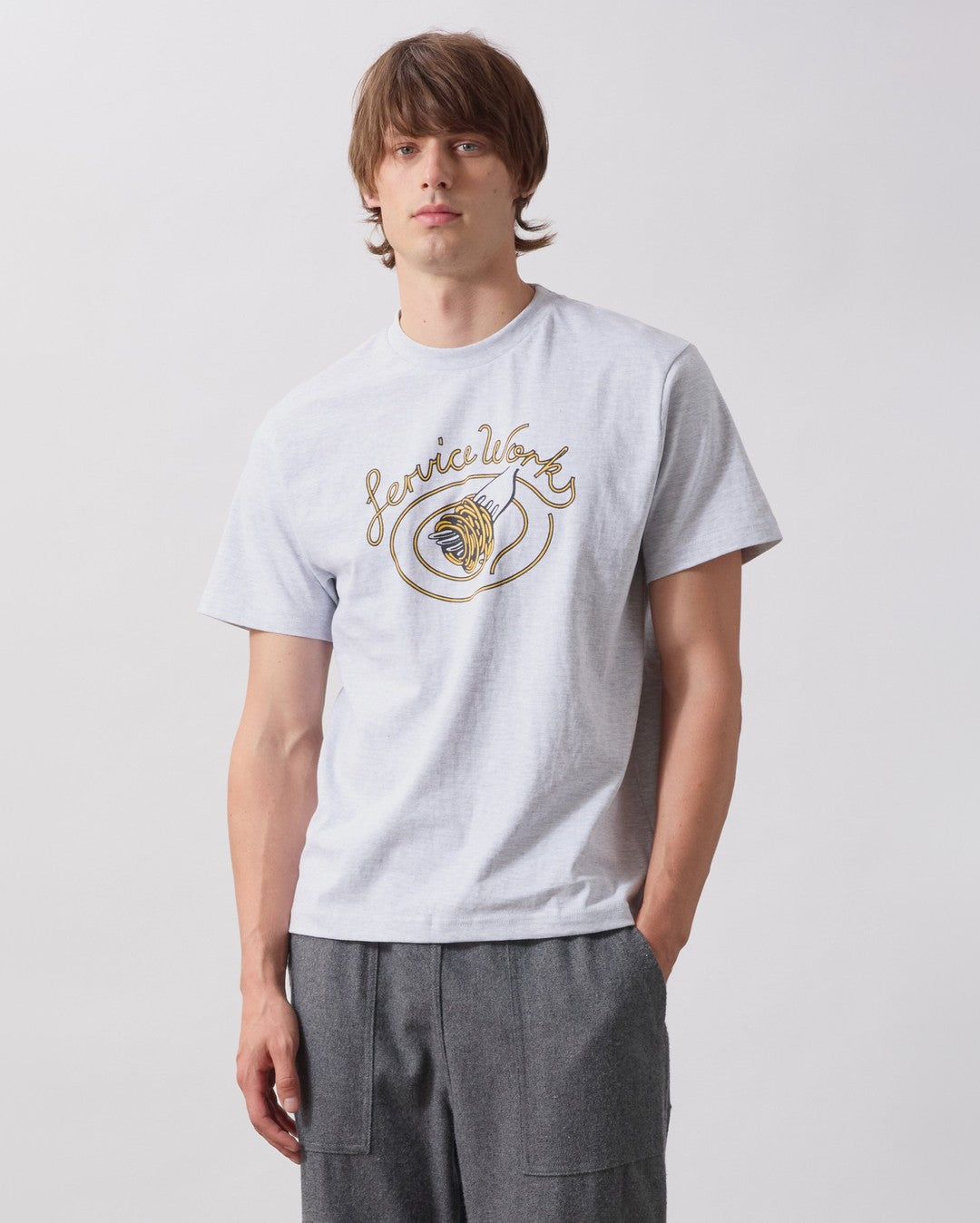 Spaghetti Tee - Ash - Service Works