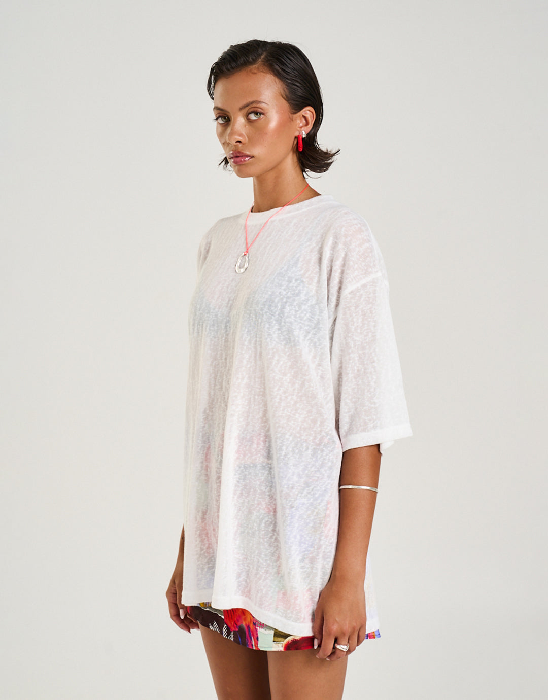Oversize T-Shirt - Sheer White