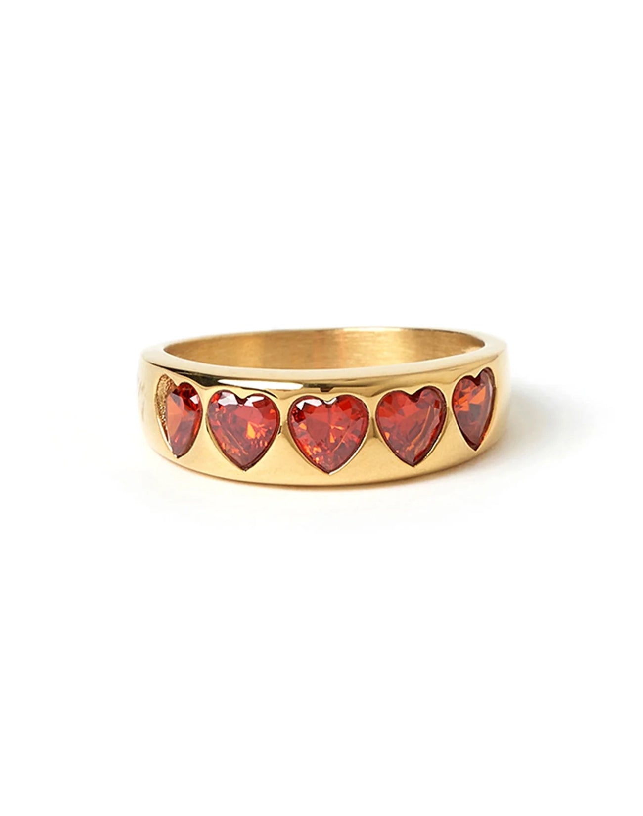 J'adore Gold Ring - Red