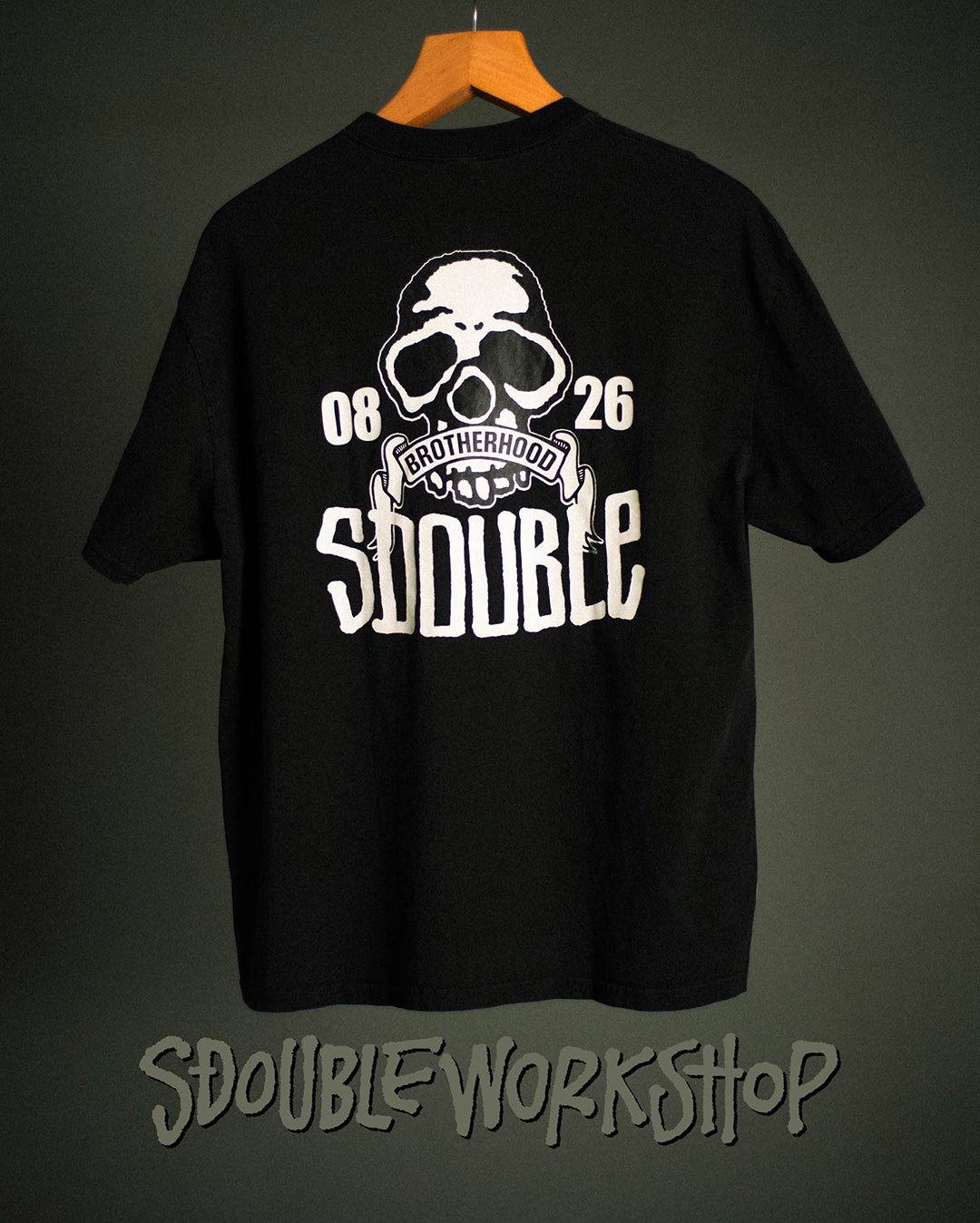 Skull Short Sleeve T-Shirt - Pigment Black - S-Double