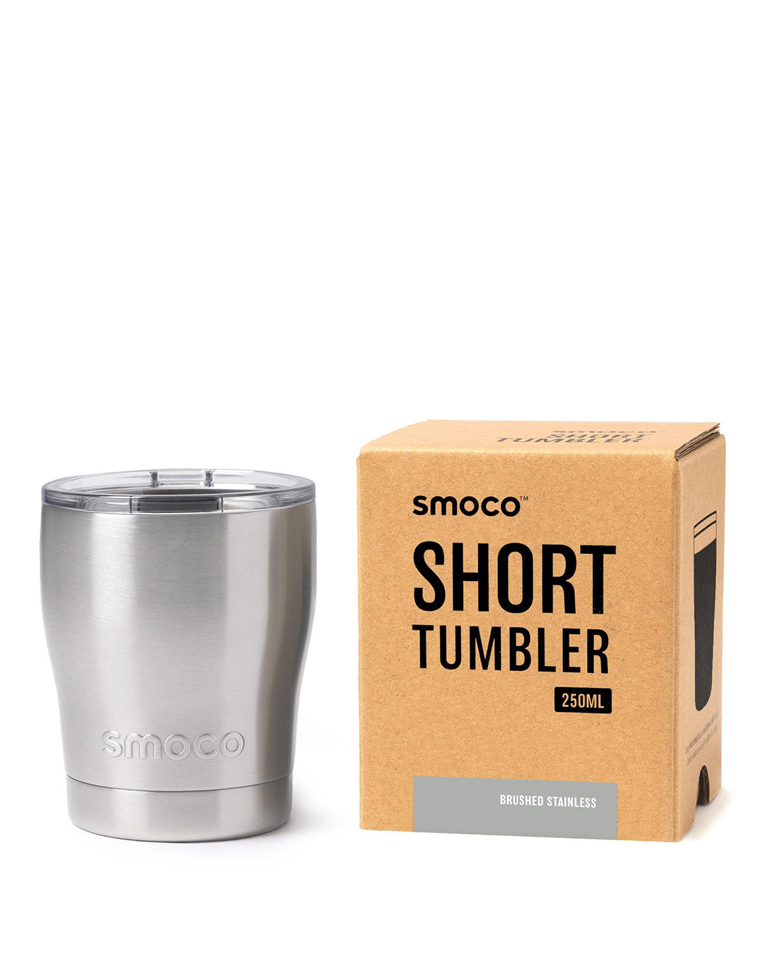 Short Tumbler 2.0 - Brushed Stainless - Smoco