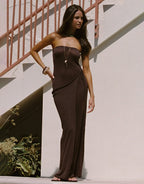 Mandy Wrap Maxi Dress - Chocolate by SNDYS - view 8