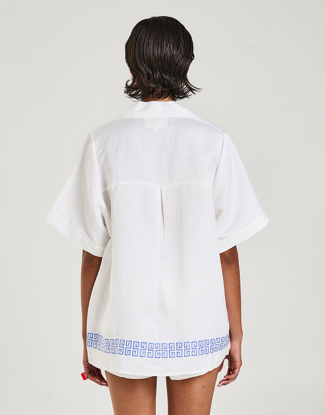 Collared Short Sleeve Shirt - Sol Script