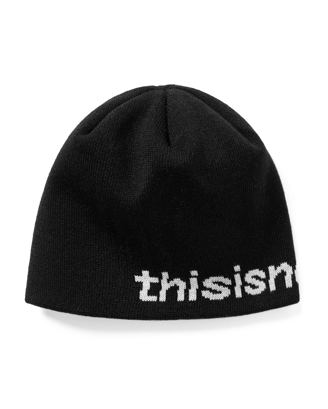 SP-Logo No Cuff Beanie - Black - thisisneverthat