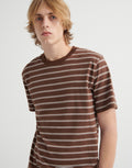 Staple Tee - Brown Stripe by Kowtow
