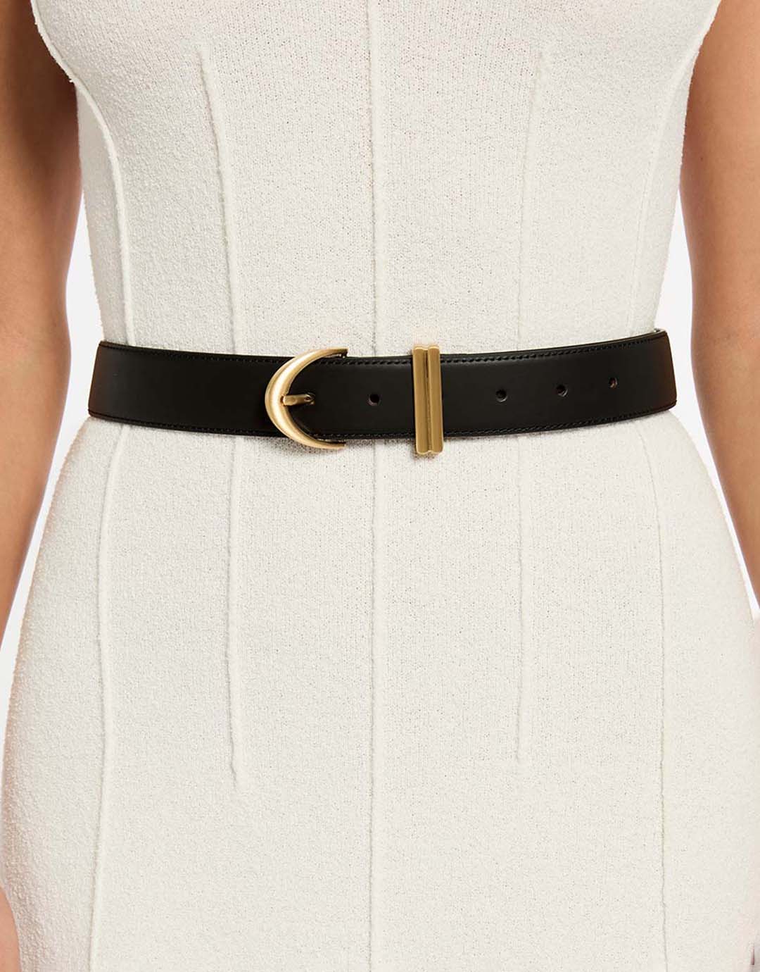 Under Your Spell Belt - Black Nappa / Gold