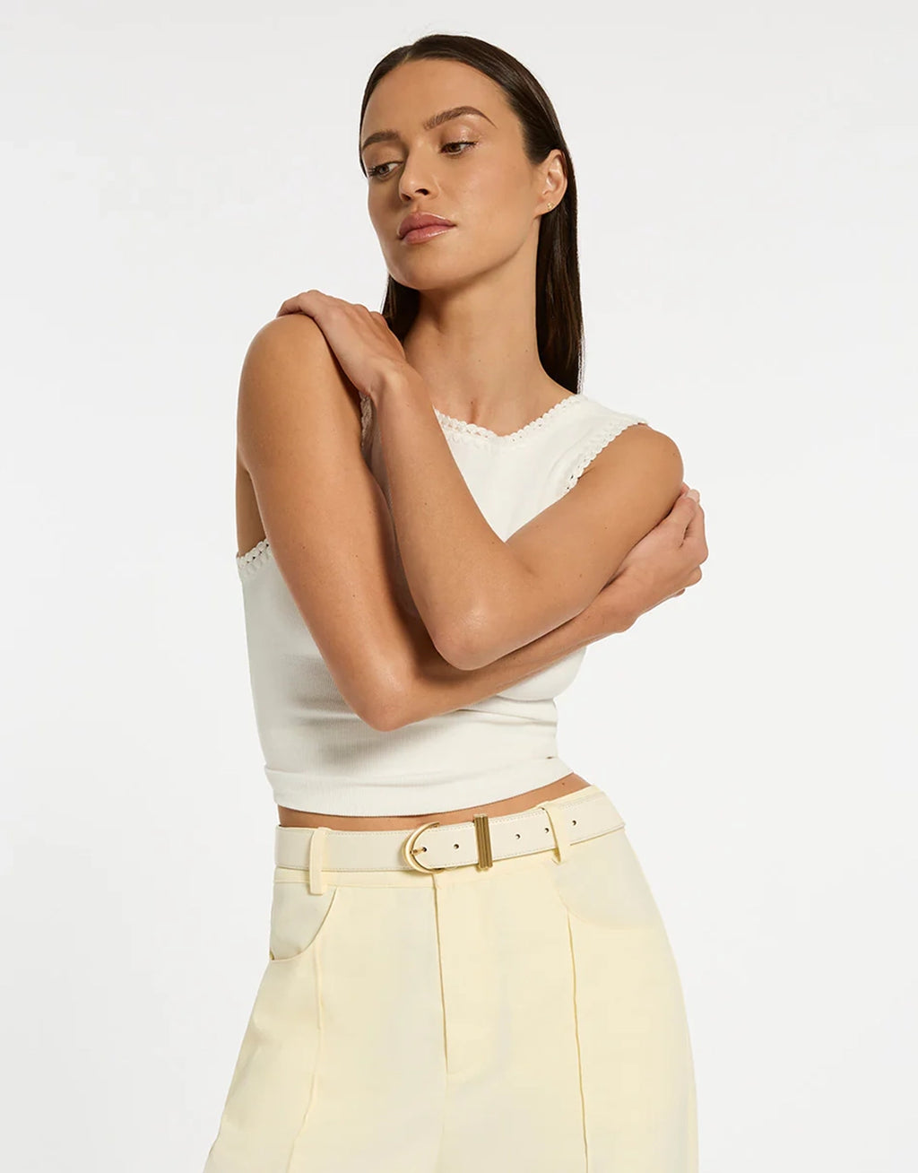 Under Your Spell Belt - Ivory Nappa / Gold