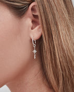 Midnight Cross Anchor Earrings - Stolen Girlfriends Club