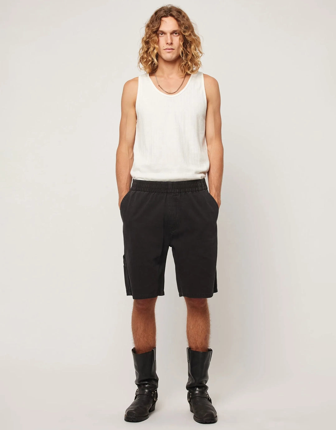 Tradie Carpenter Denim Shorts - Sulphur Black