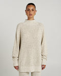 Longline Knit - Oatmeal Marle 1