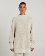 Longline Knit - Oatmeal Marle 1