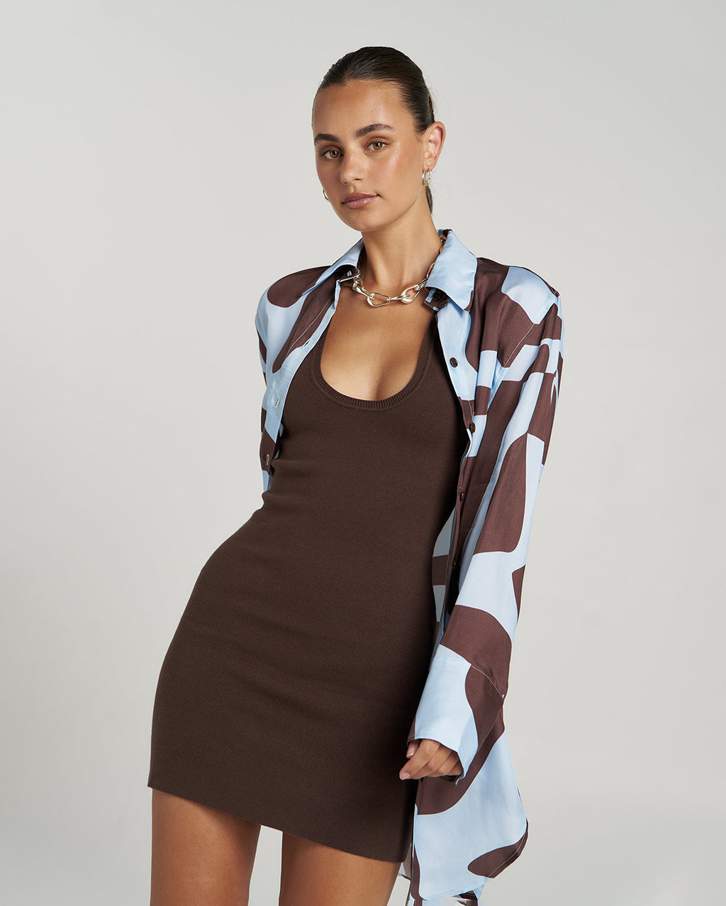 Phoebe Mini Dress - Espresso 7