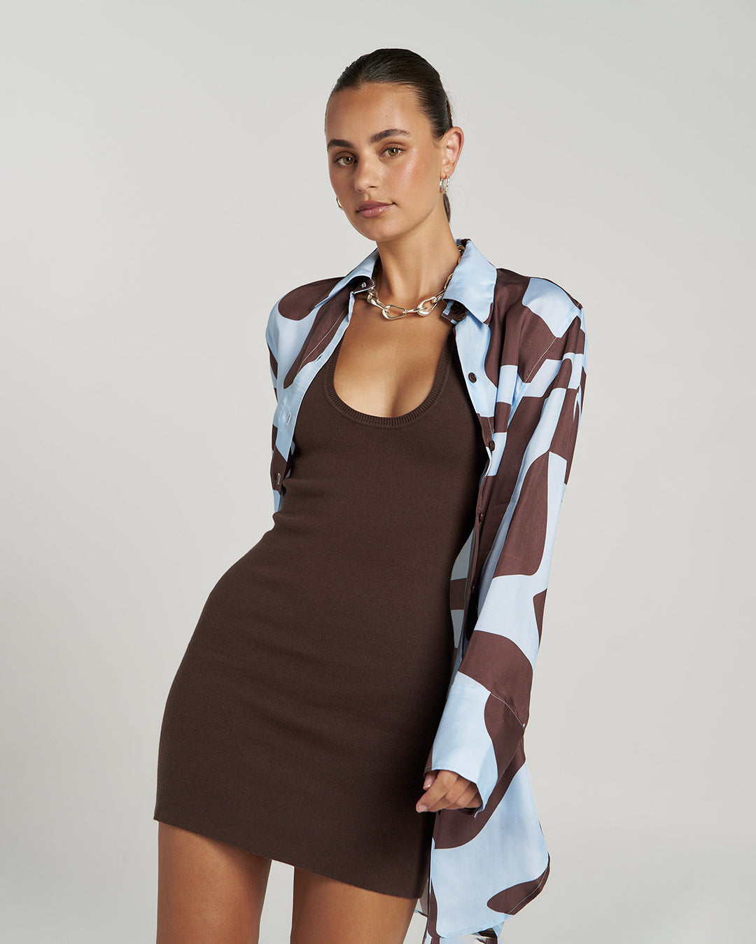 Phoebe Mini Dress - Espresso 7