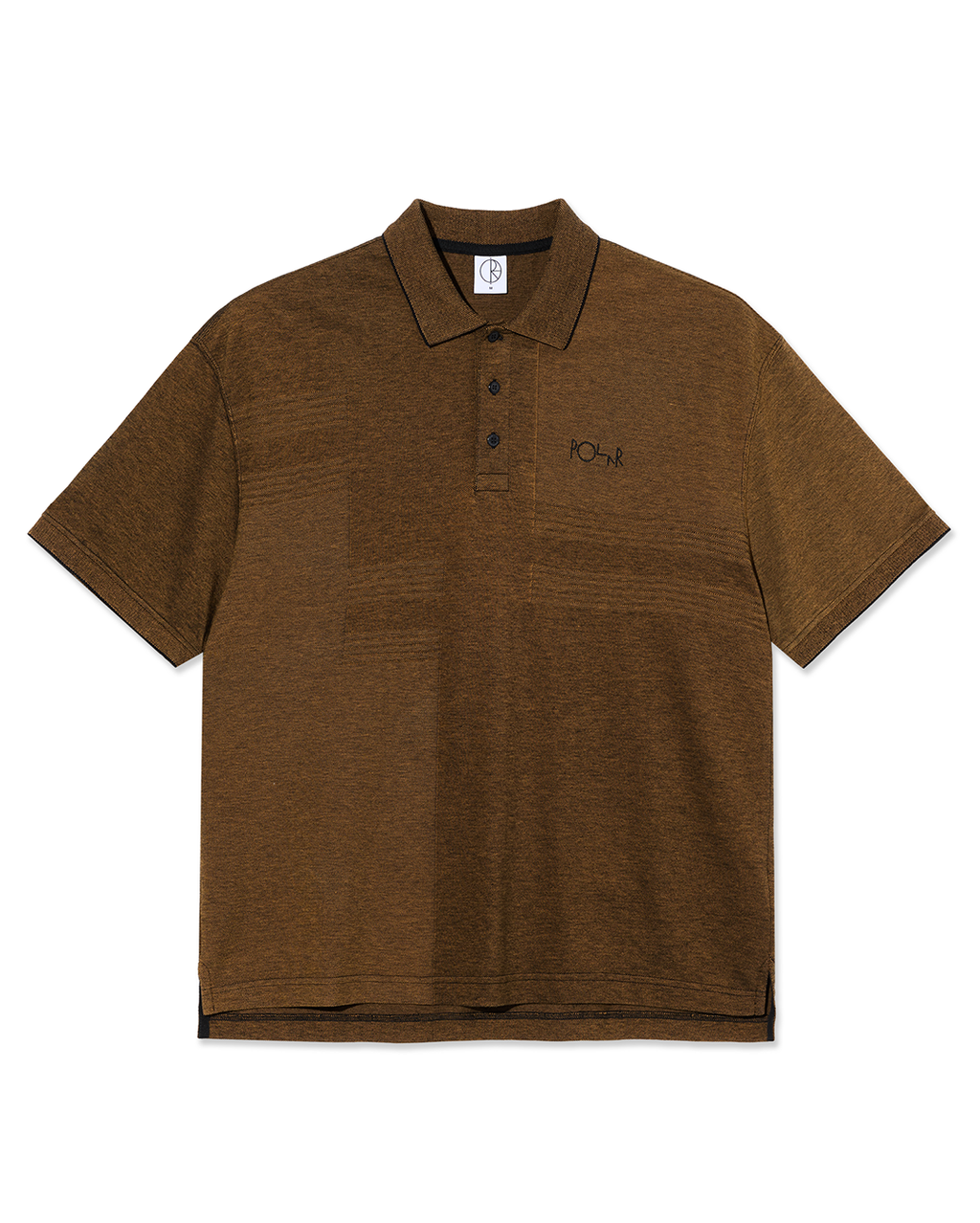 Surf Polo Shirt Pique - Black/Caramel - Polar Skate Co
