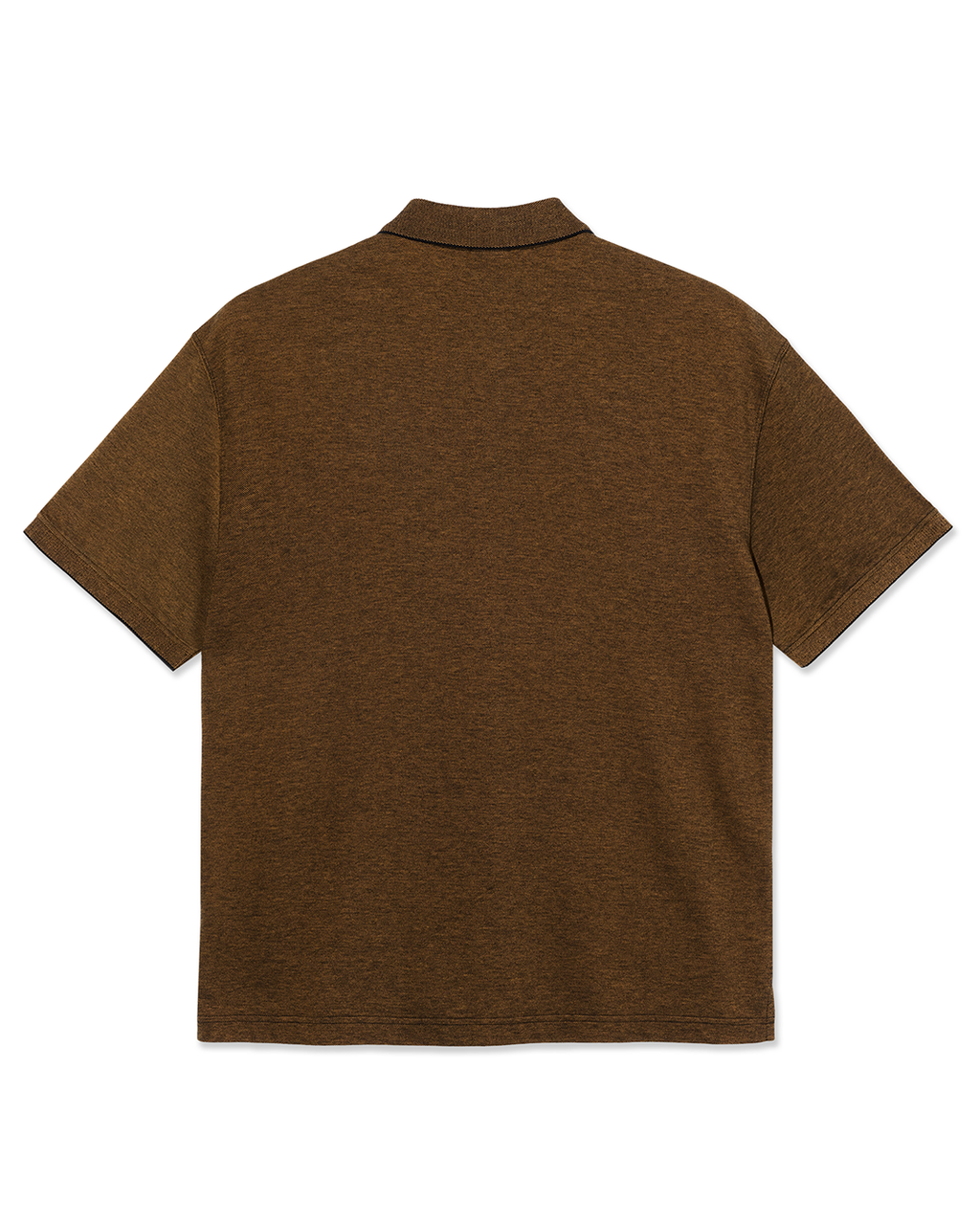 Surf Polo Shirt Pique - Black/Caramel - Polar Skate Co