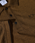 Surf Polo Shirt Pique - Black/Caramel - Polar Skate Co