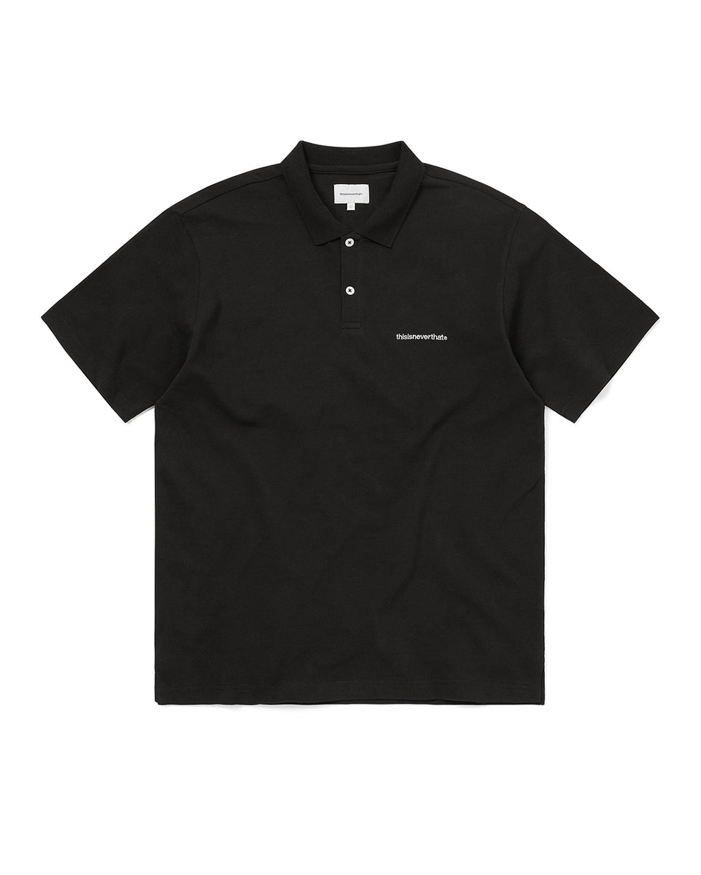 T-Logo S/S Jersey Polo - Black - thisisneverthat