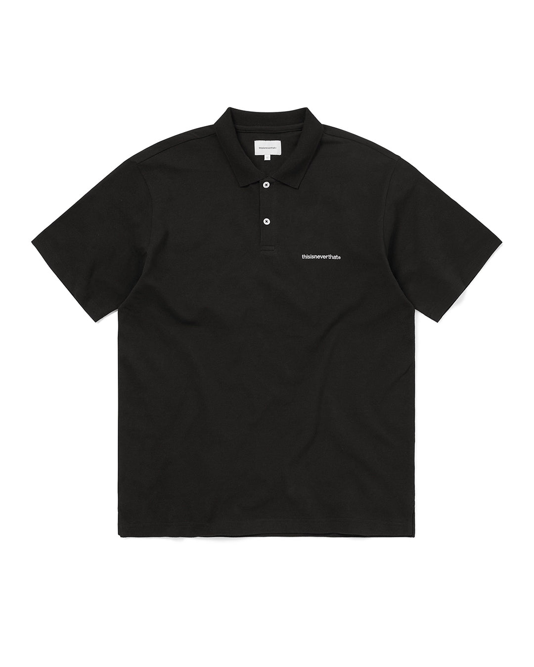 T-Logo S/S Jersey Polo - Black - thisisneverthat