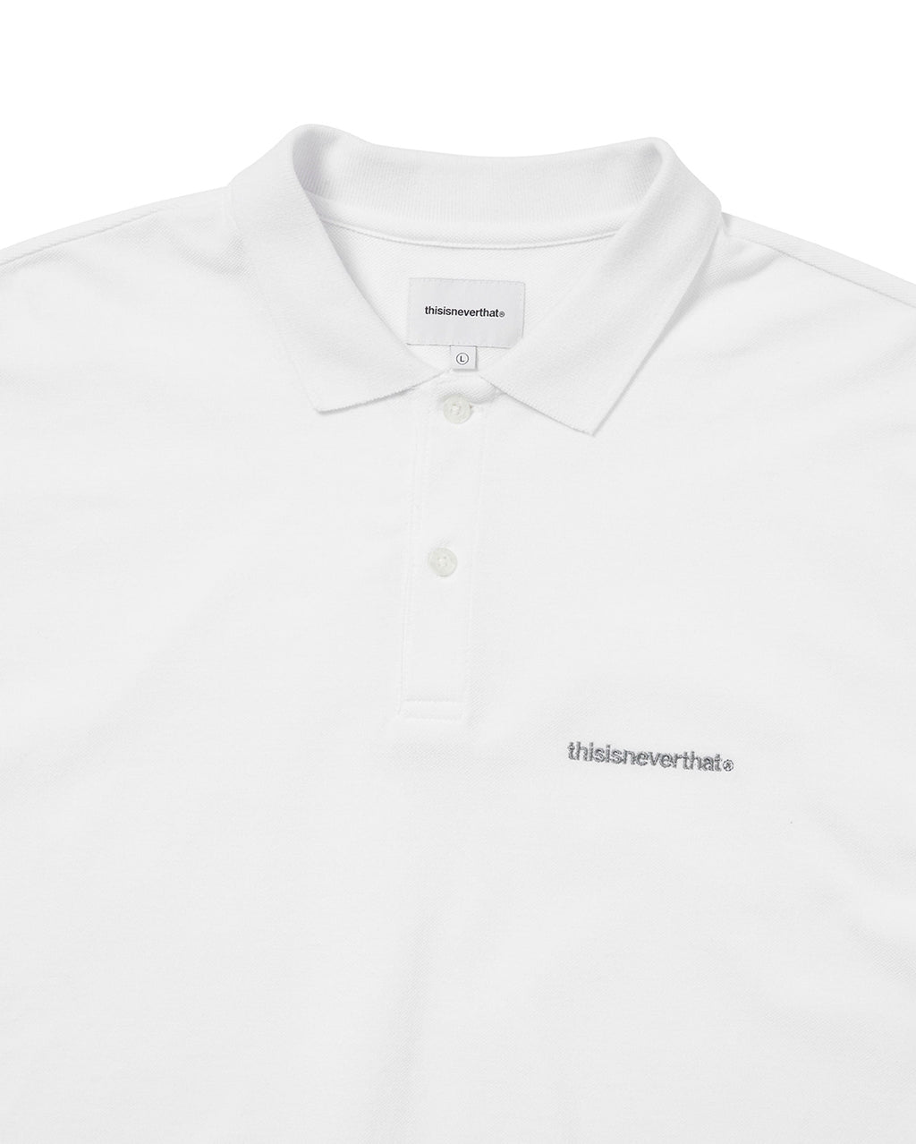 T-Logo S/S Jersey Polo - White - thisisneverthat