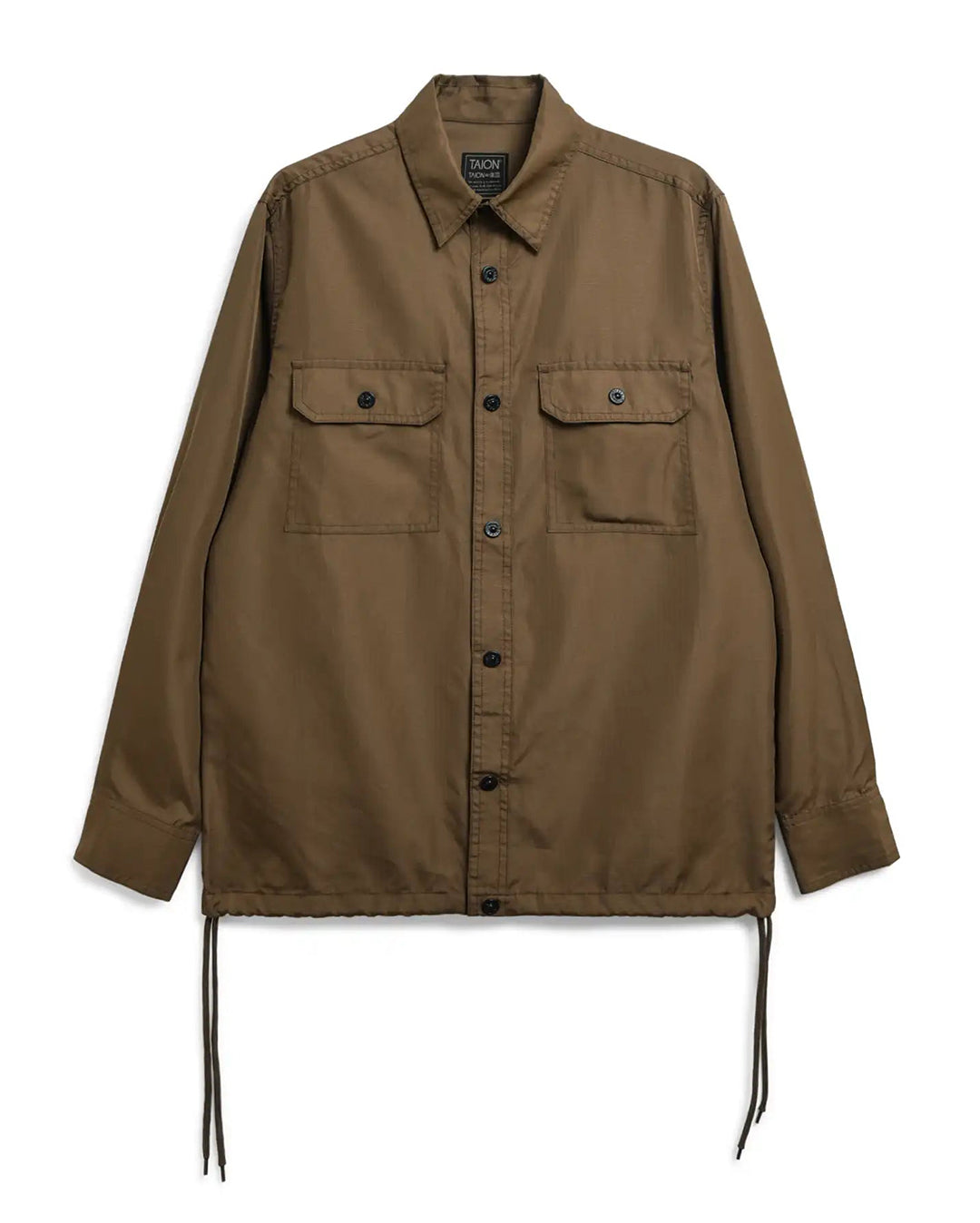 Military Long Sleeve Shirt - Brown - Taion