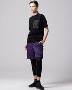 Mountain Storage Pocket T-Shirt - Black - Taion