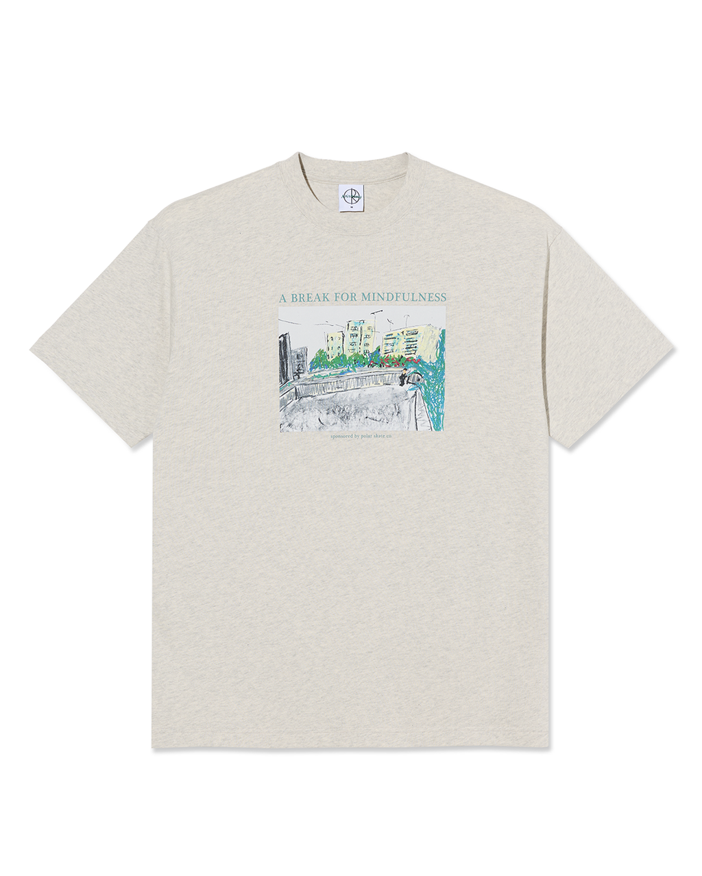 Tee Mindfulness - Ivory Grey Melange - Polar Skate Co