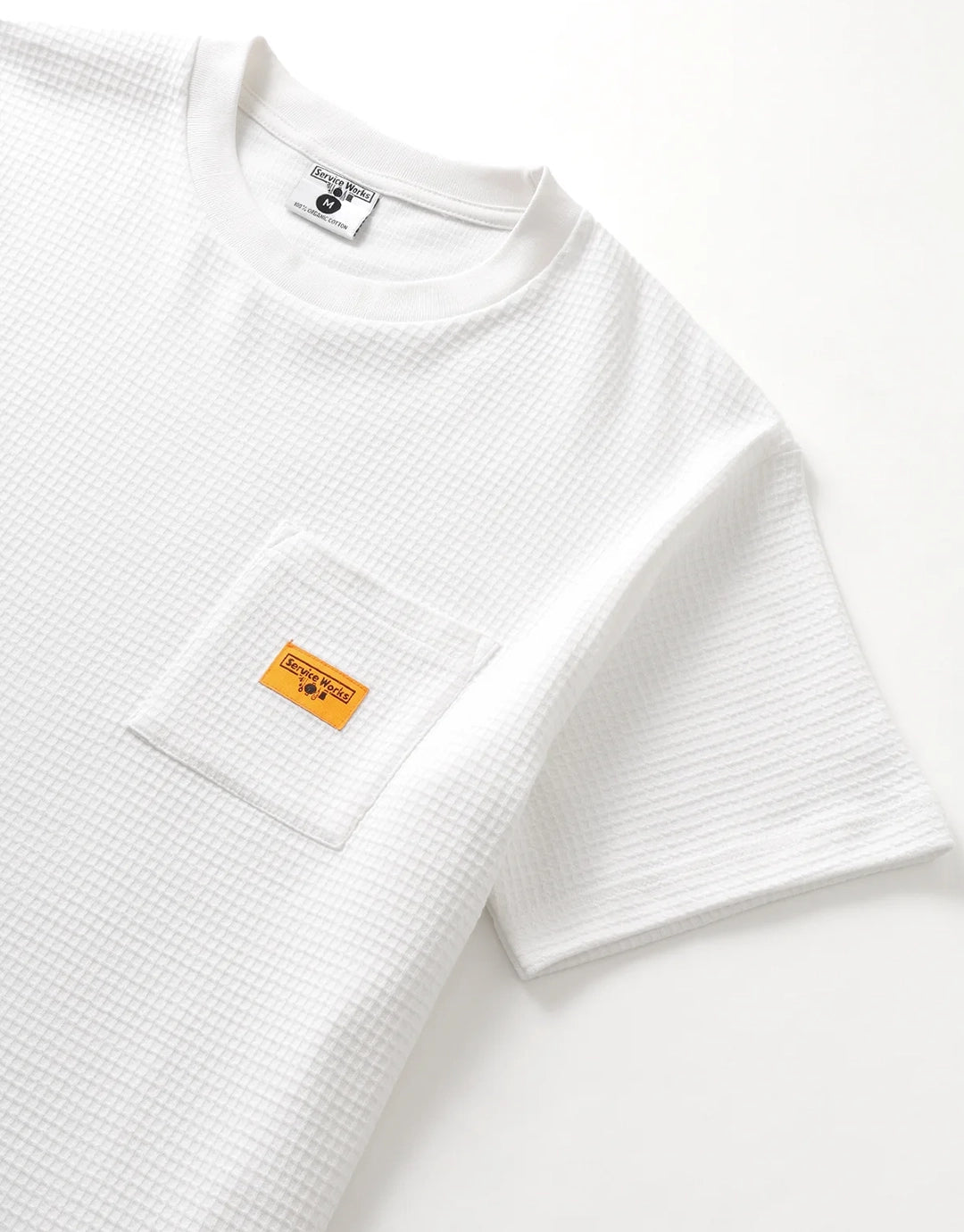 Waffle Pocket T-Shirt - White