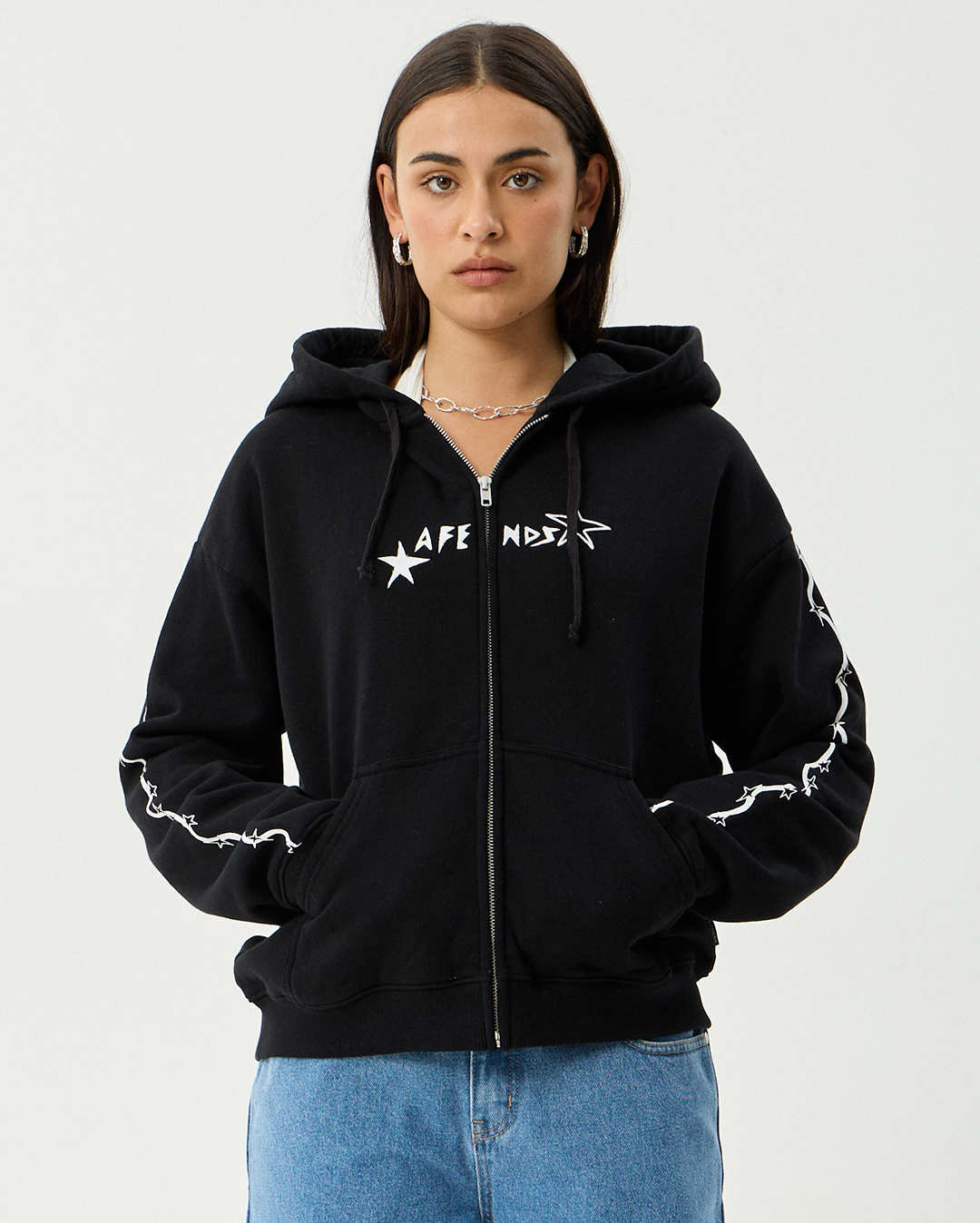 Terra - Recycled Zip Hood - Black - Afends