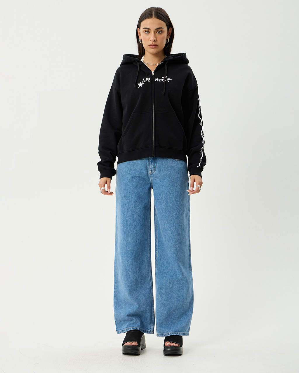 Terra - Recycled Zip Hood - Black - Afends