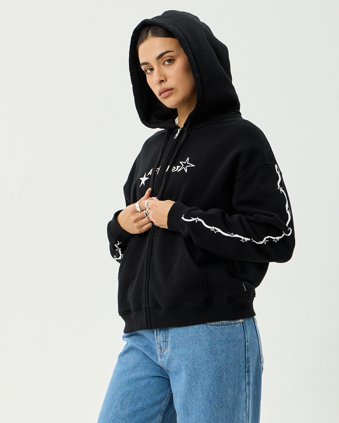 Terra - Recycled Zip Hood - Black - Afends