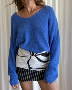 Textured Knit Jumper - Ocean Blue - Zulu and Zephyr