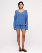 Textured Knit Jumper - Ocean Blue - Zulu and Zephyr