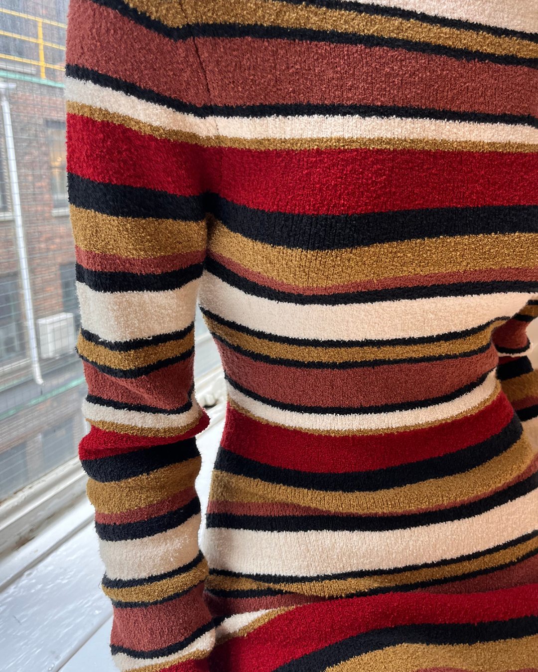 Textured Knit Mini Dress - Earth Stripe - Zulu and Zephyr