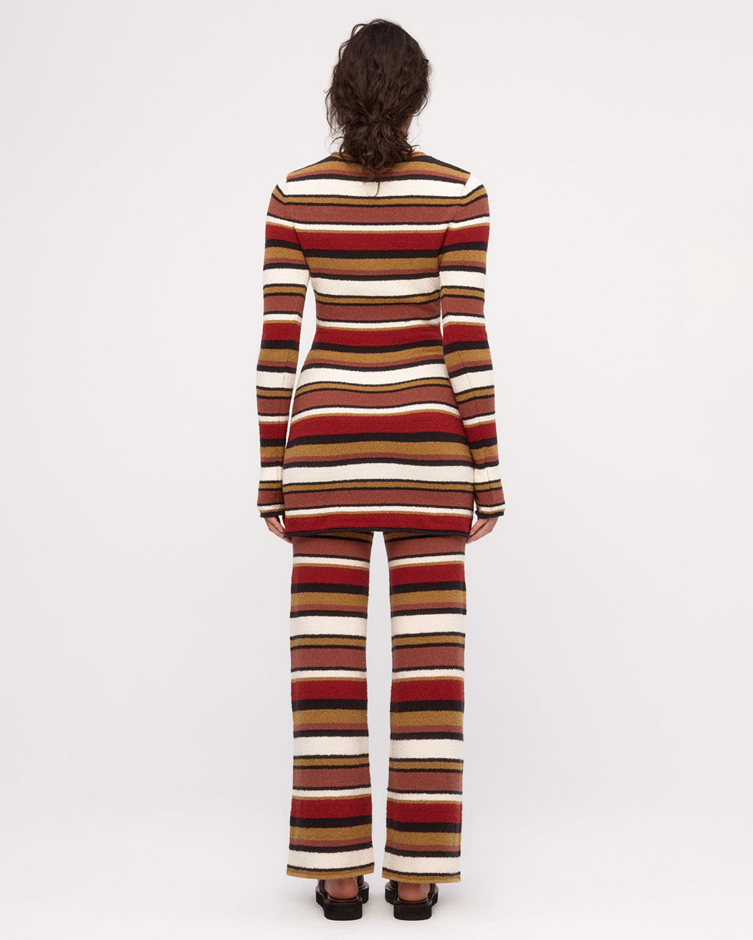 Textured Knit Mini Dress - Earth Stripe - Zulu and Zephyr