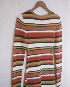 Textured Knit Mini Dress - Earth Stripe - Zulu and Zephyr
