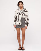 Textured Knit Mini Skirt - Black Pinstripe - Zulu and Zephyr