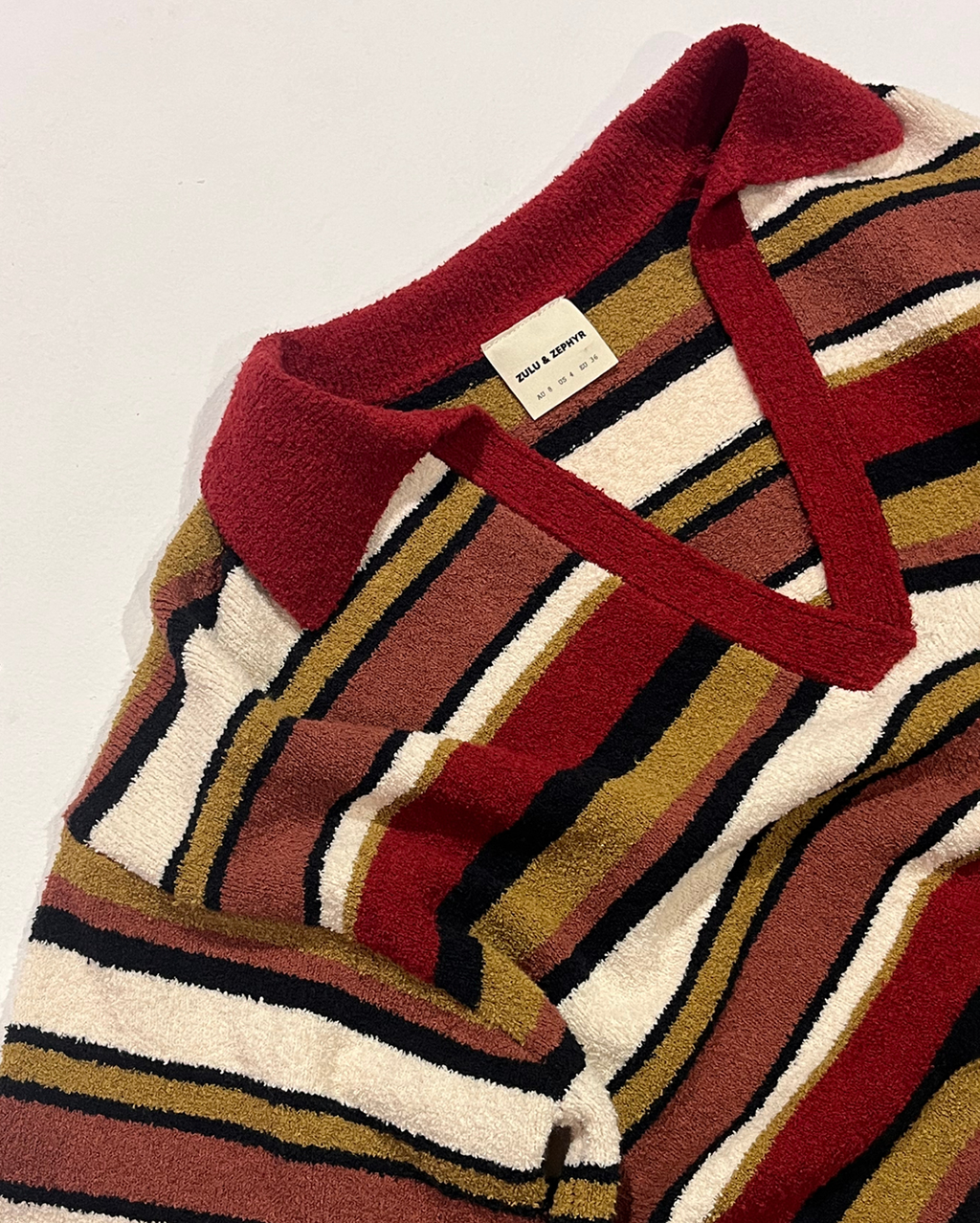 Textured Knit Shirt - Earth Stripe - Zulu and Zephyr